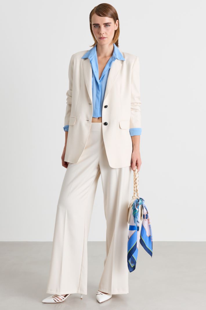 Blazer in flanella - BIANCO - Intrend