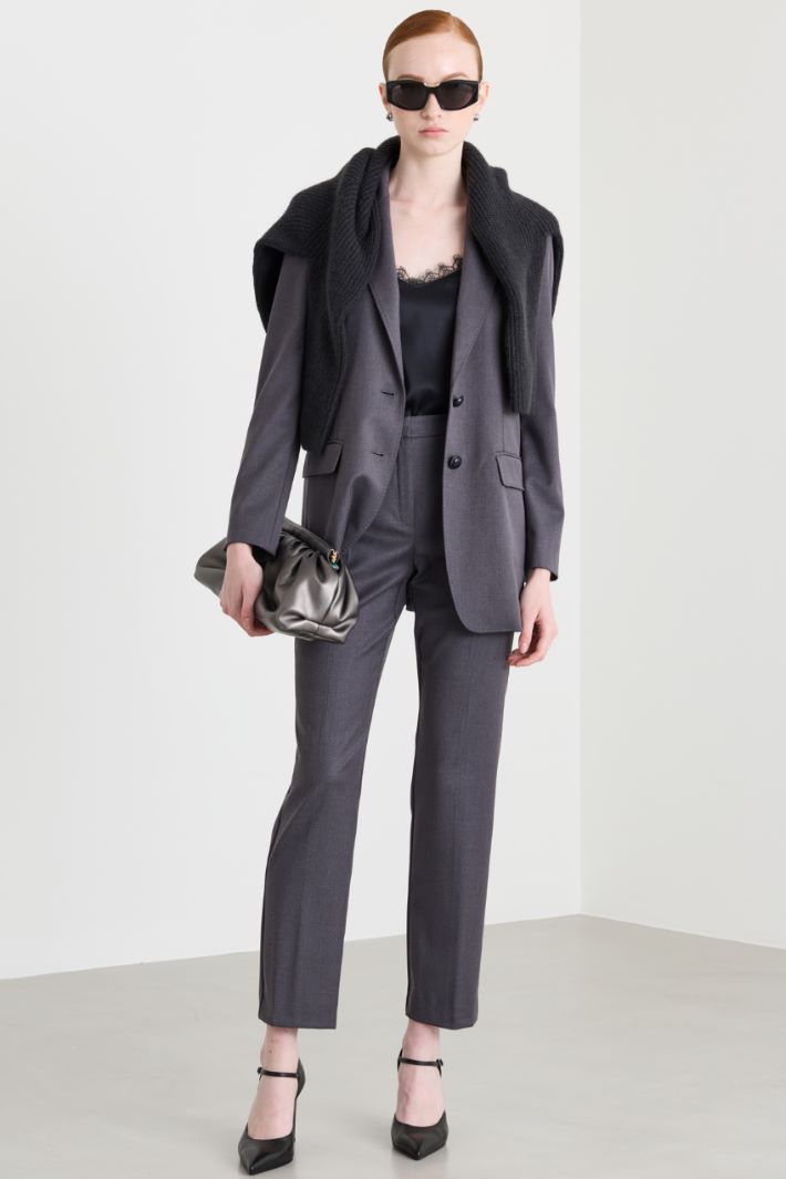 Blazer in flanella - GRIGIO - Intrend