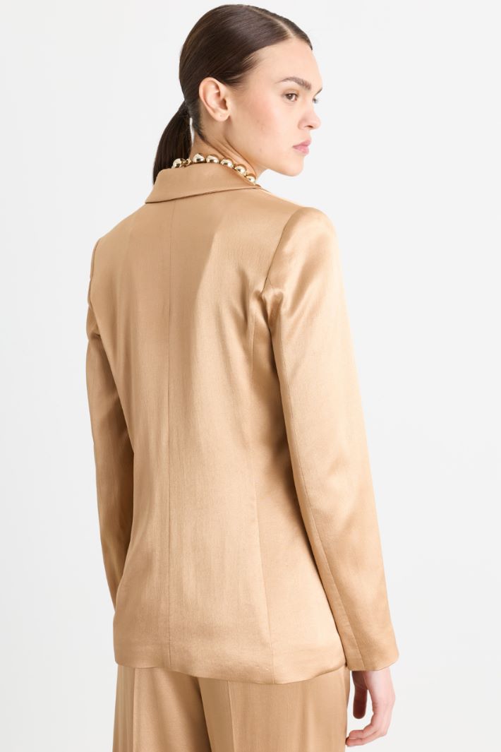 Satin blazer - BEIGE - Intrend - 4