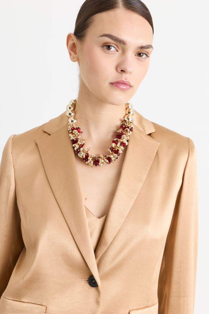 Satin blazer - BEIGE - Intrend - 3