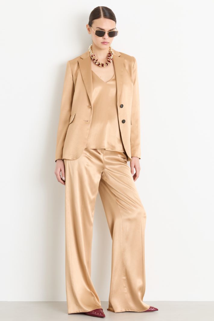 Satin blazer - BEIGE - Intrend