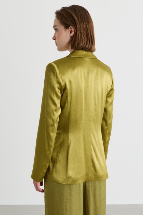 Blazer in raso di viscosa stretch