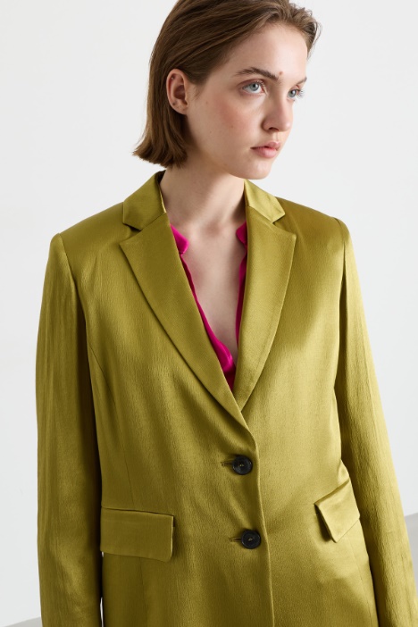 Blazer in raso di viscosa stretch