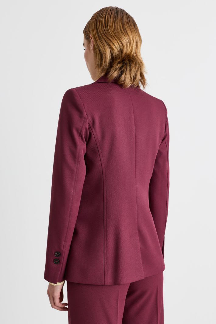 Fitted blazer - BORDEAUX - Intrend - 4