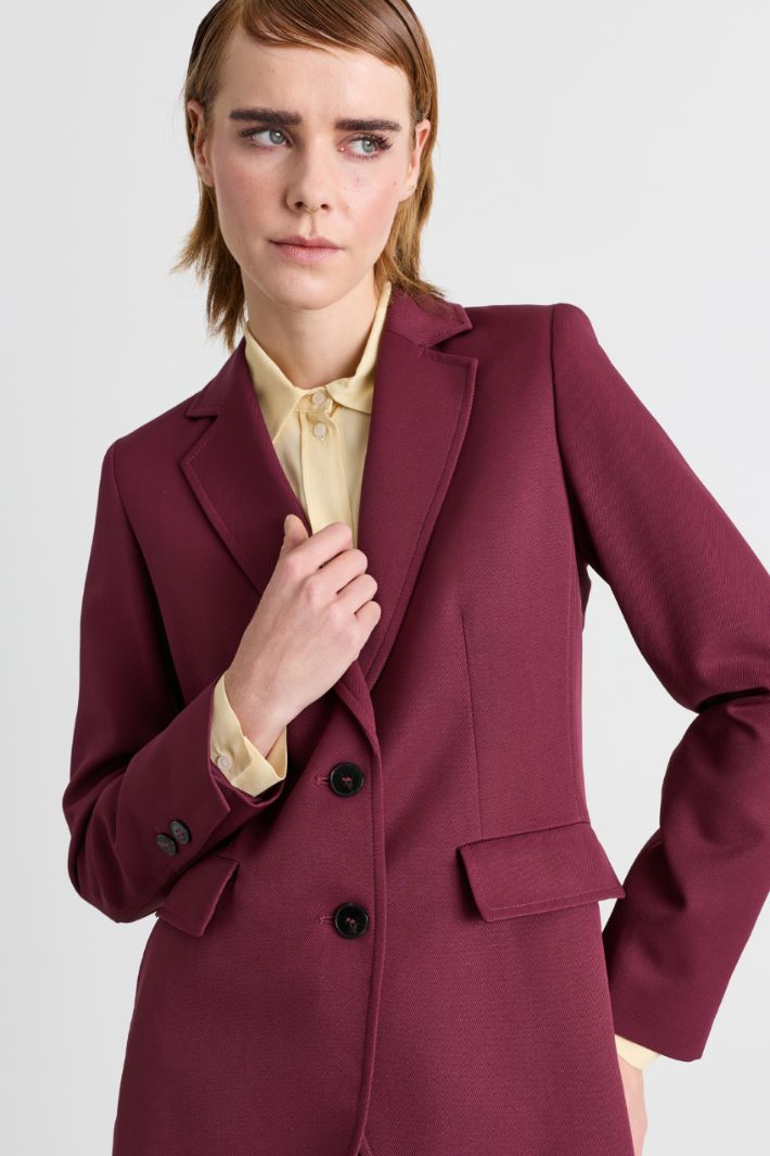 Fitted blazer - BORDEAUX - Intrend - 3