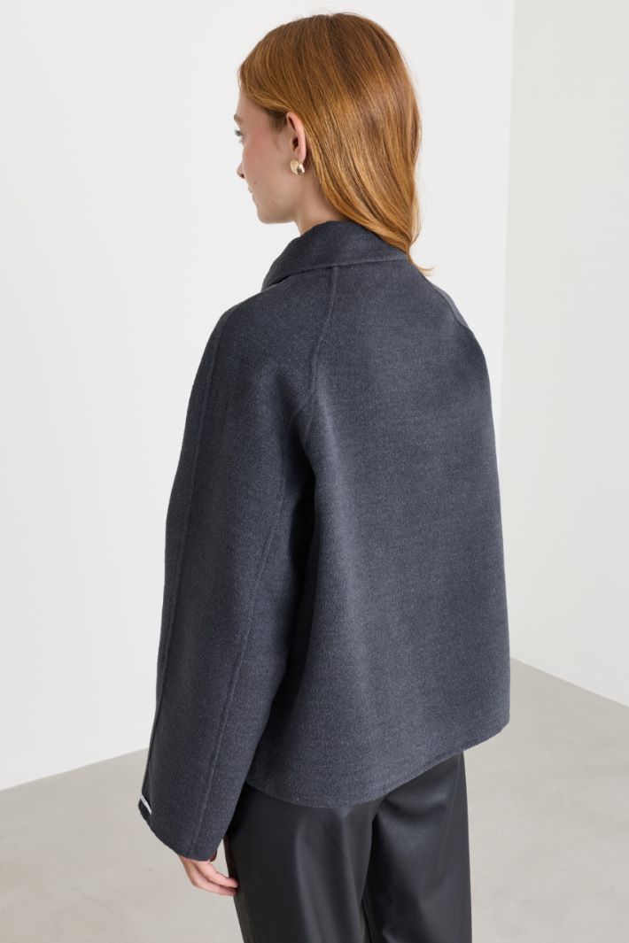 Giacca dritta in double - GRIGIO - Intrend - 4