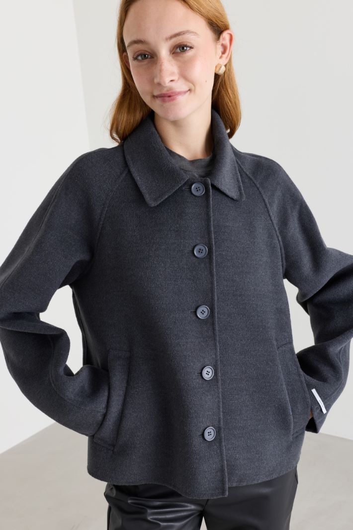 Giacca dritta in double - GRIGIO - Intrend - 3