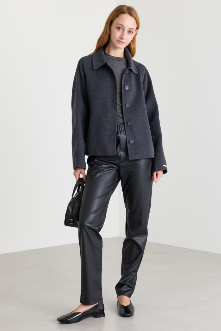 Giacca dritta in double - GRIGIO - Intrend