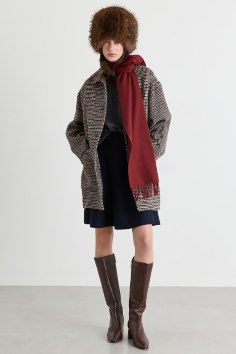 Oversized Patch Pocket Coat - Intrend