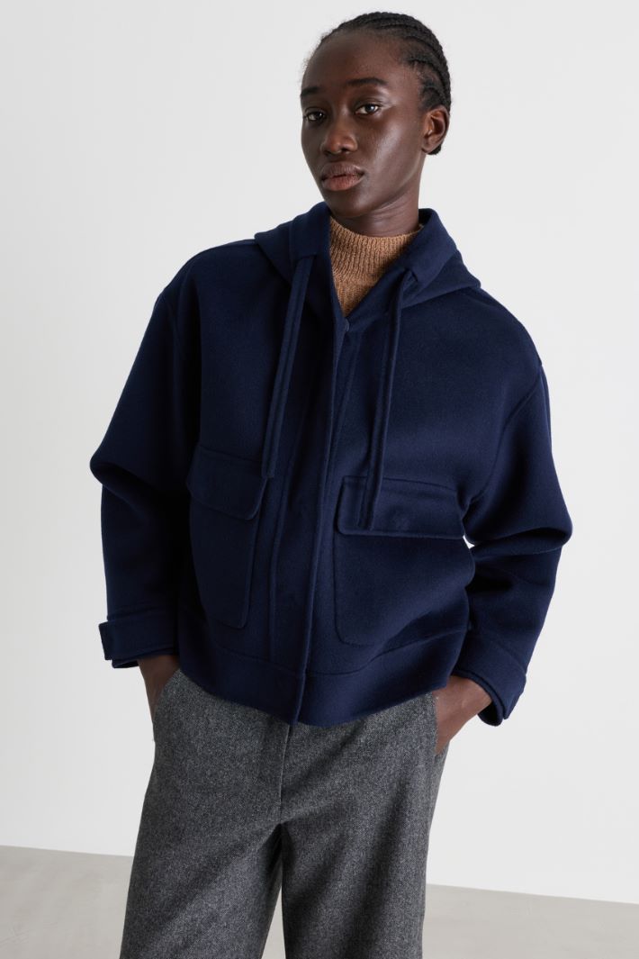 Hooded jacket - BLUE - Intrend - 2
