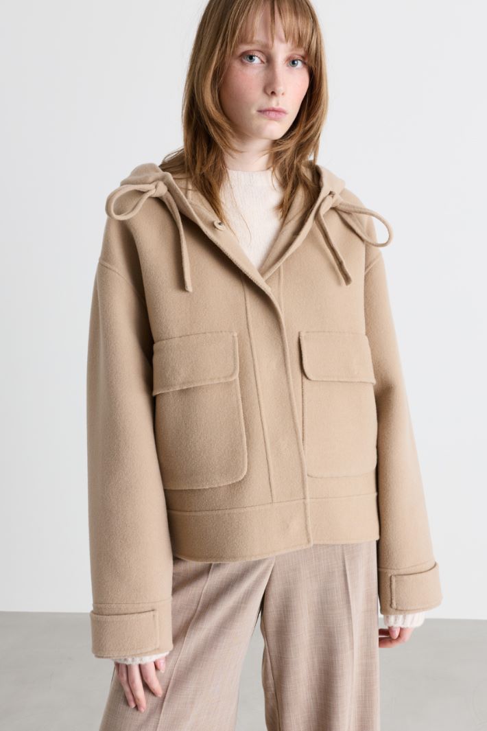 Hooded jacket - CAMEL - Intrend - 2