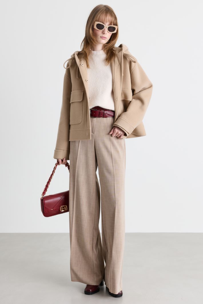 Hooded jacket - CAMEL - Intrend