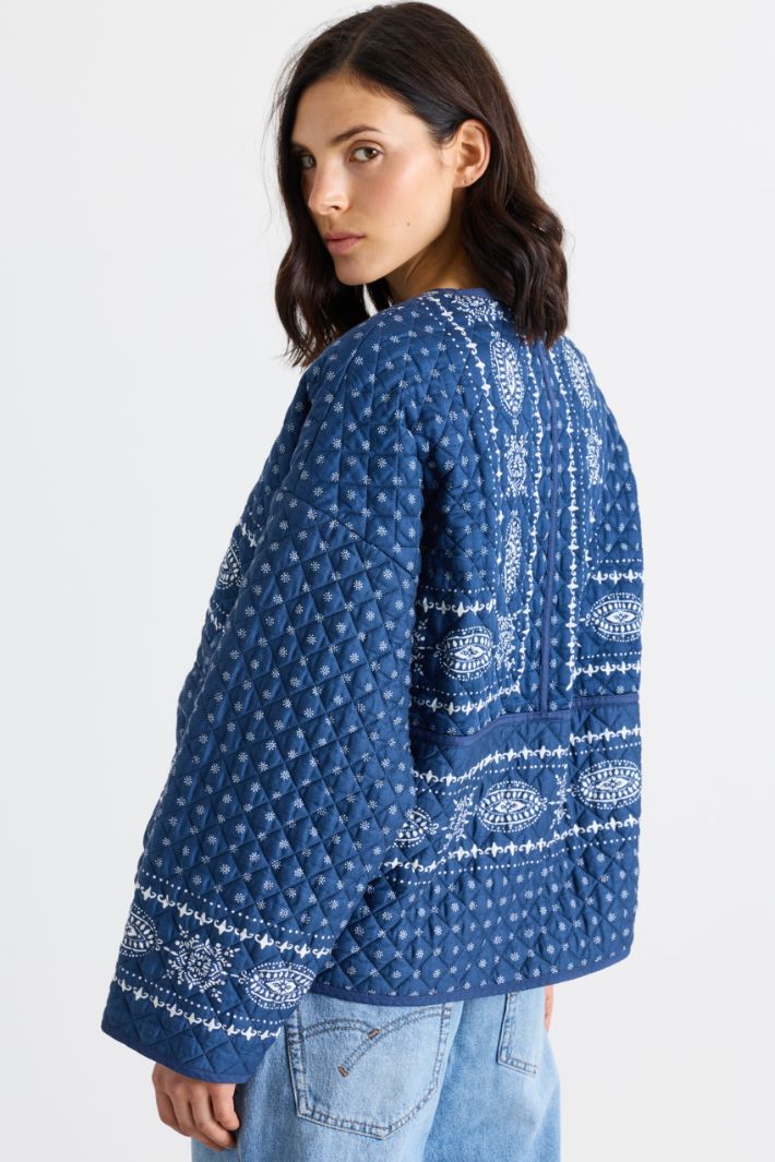 Quilted jacket - BLUE - Intrend - 4