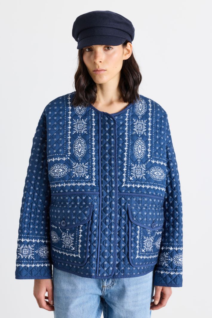Quilted jacket - BLUE - Intrend - 2