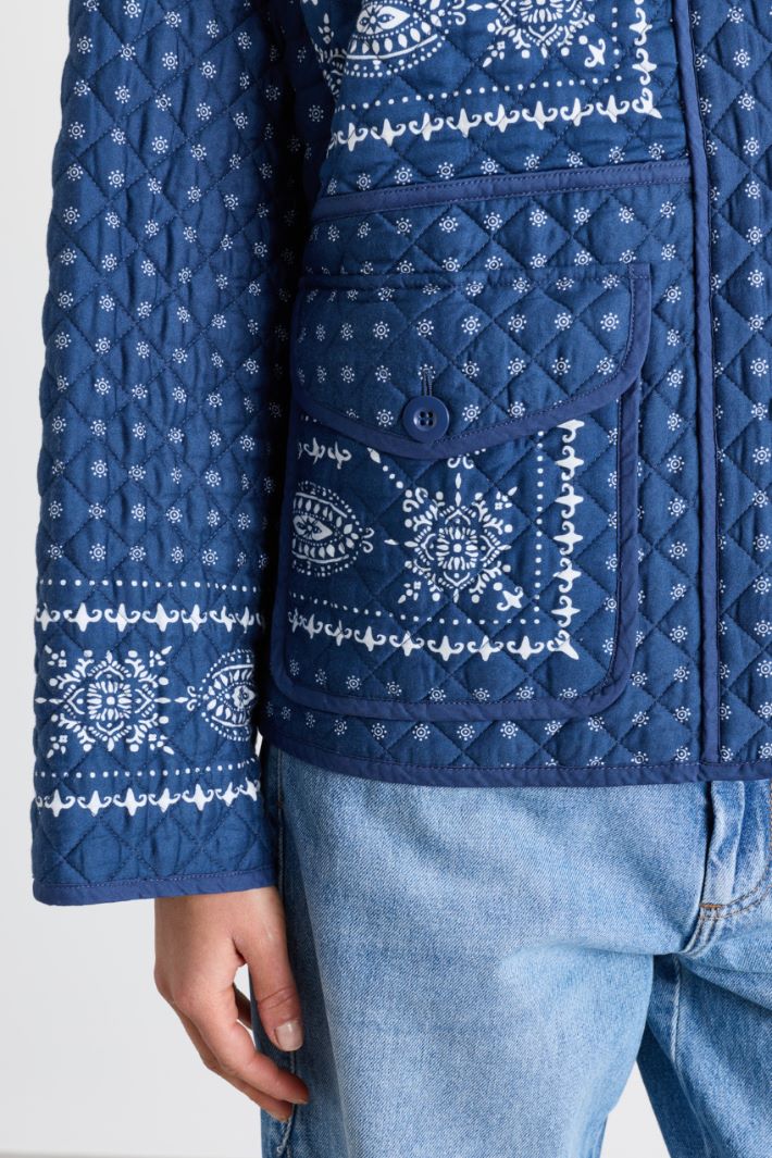 Quilted jacket - BLUE - Intrend - 3