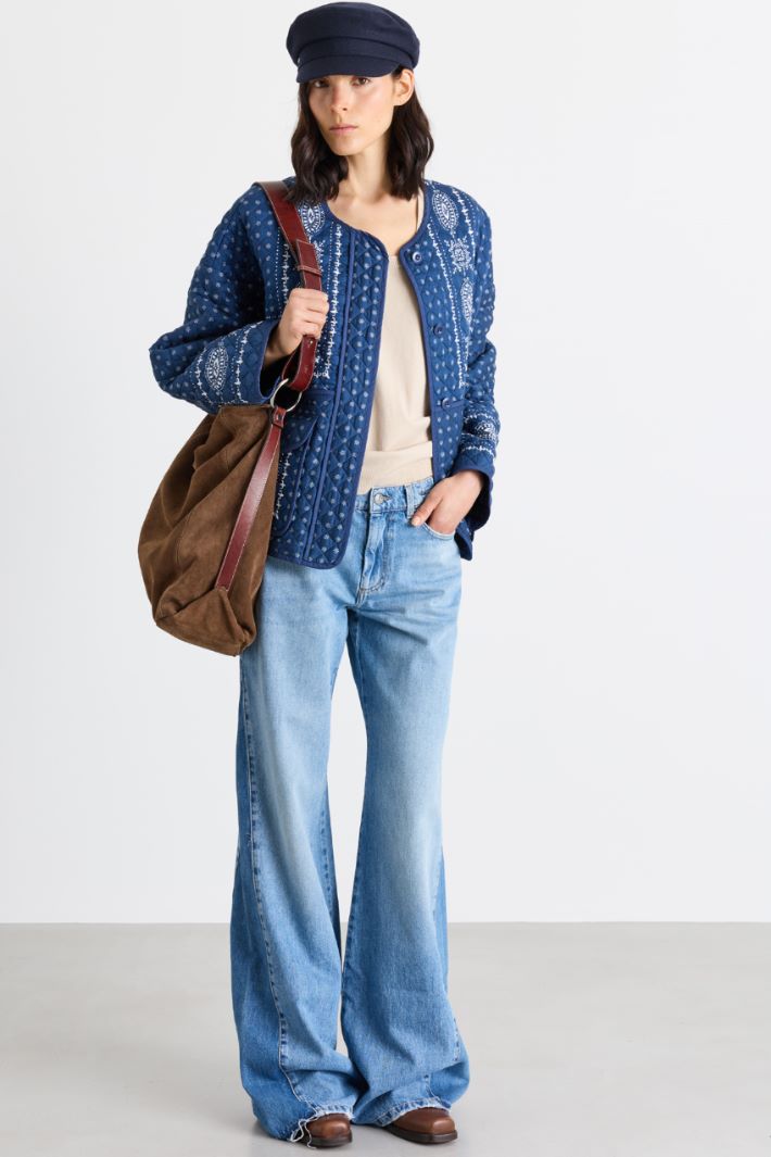 Quilted jacket - BLUE - Intrend