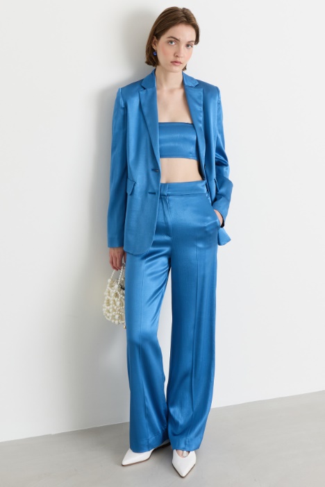 Stretch Satin Three-Piece Suit - Intrend