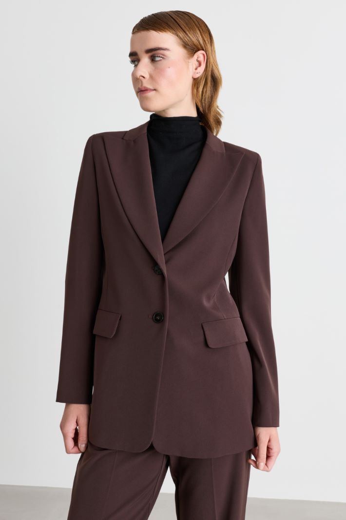 Stretch twill suit - BROWN - Intrend - 4