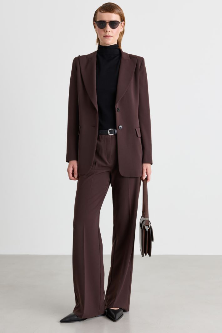 Stretch twill suit - BROWN - Intrend