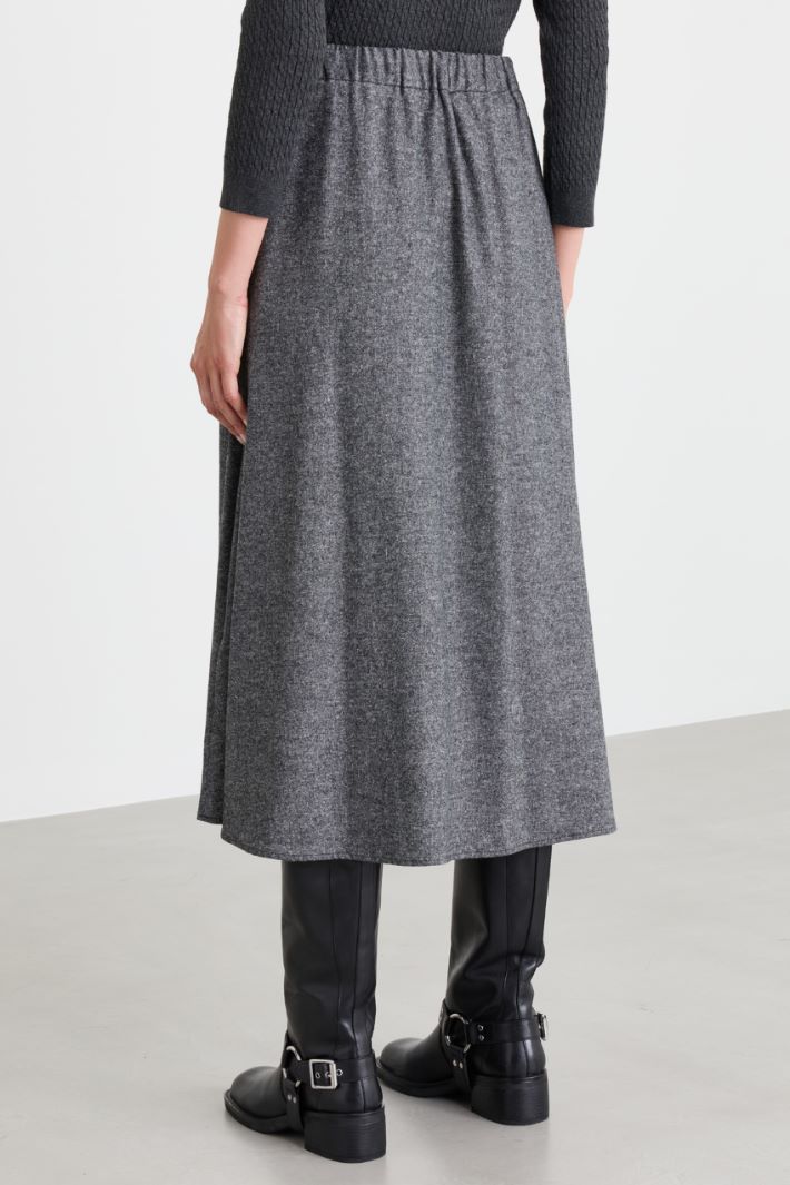 Flannel skirt - GREY - Intrend - 4