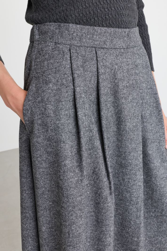 Flannel skirt - GREY - Intrend - 3