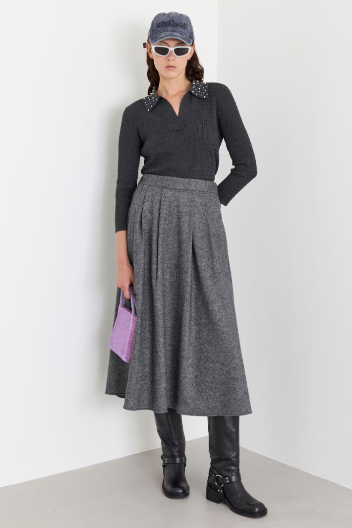 Flannel skirt - GREY - Intrend