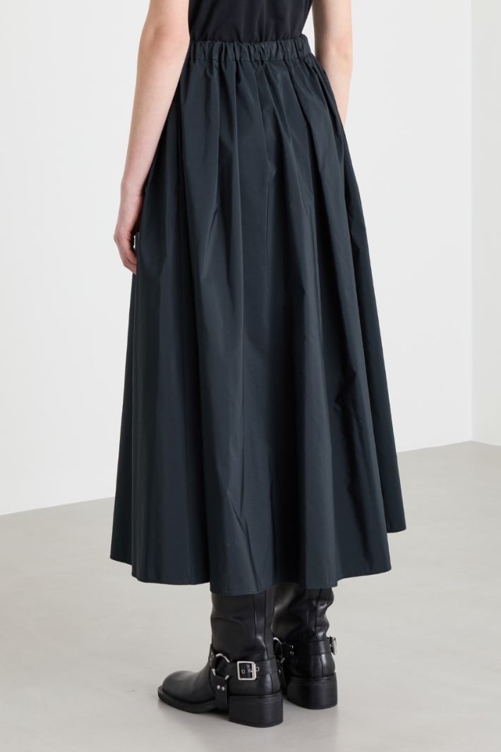 Long taffeta skirt - BLACK - Intrend - 4