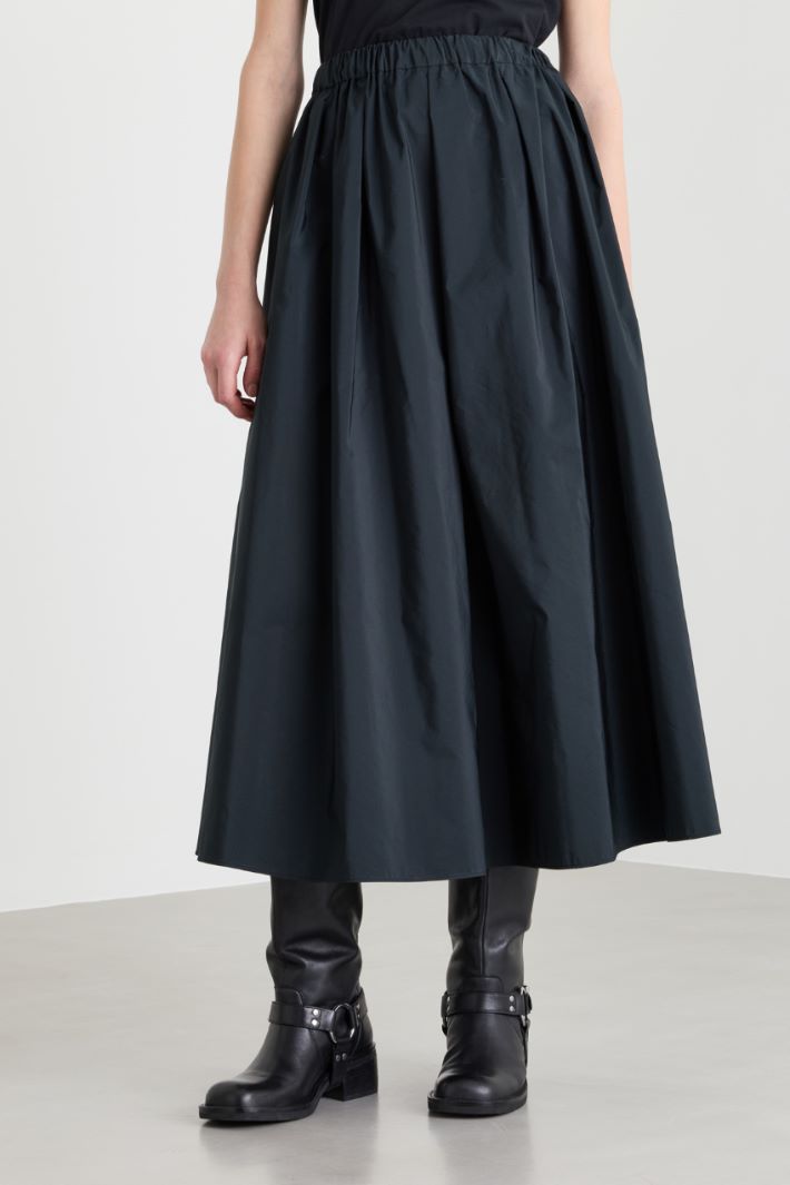 Long taffeta skirt - BLACK - Intrend - 2