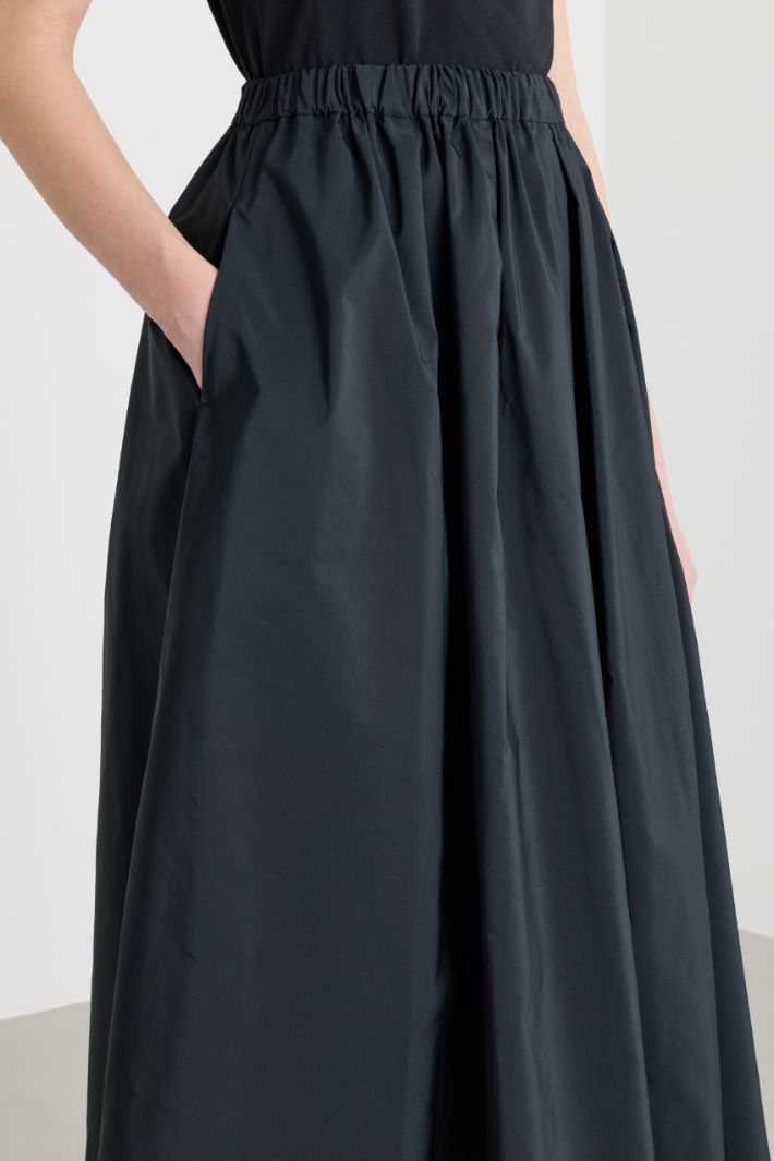 Long taffeta skirt - BLACK - Intrend - 3