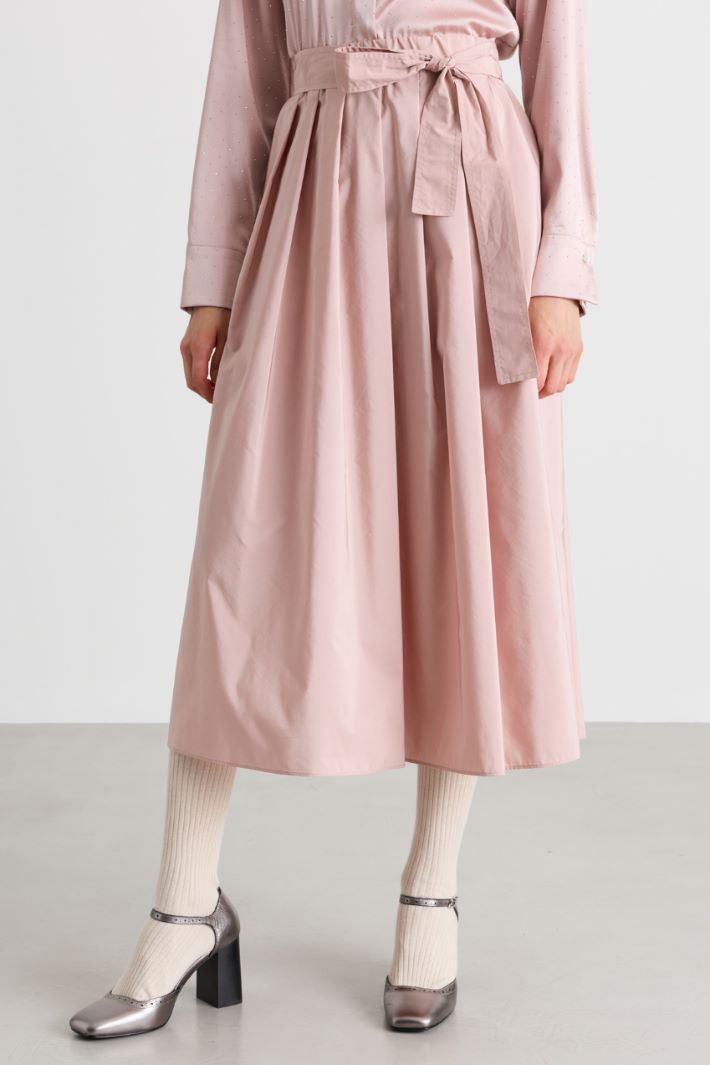 Taffeta midi skirt - PINK - Intrend - 2
