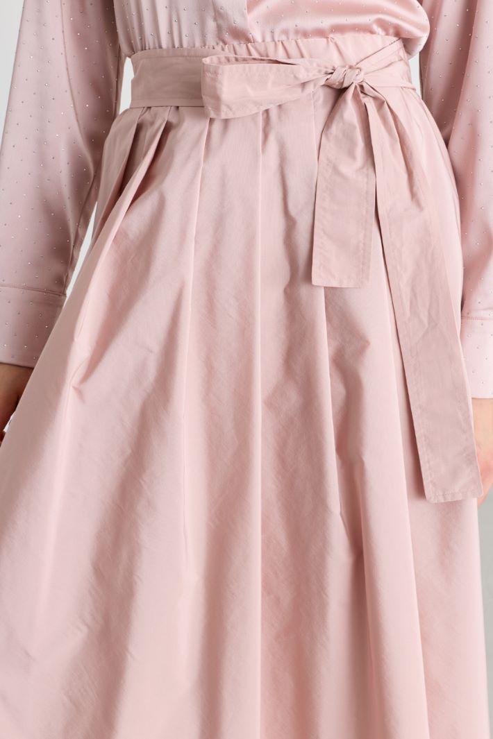 Taffeta midi skirt - PINK - Intrend - 3