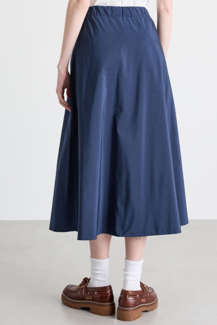 Taffeta midi skirt - BLUE - Intrend - 4