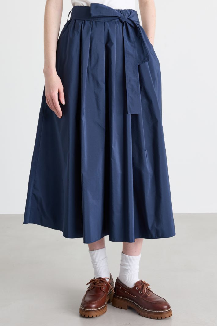 Taffeta midi skirt - BLUE - Intrend - 2