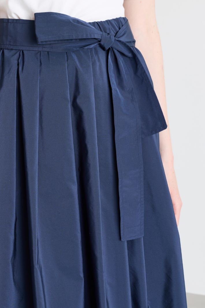 Taffeta midi skirt - BLUE - Intrend - 3