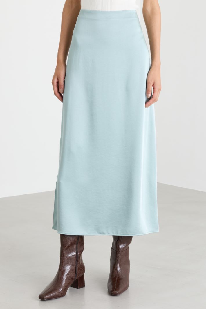 Satin-Midirock - HIMMELBLAU - Intrend - 2