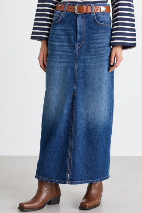 Gonna dritta in jeans