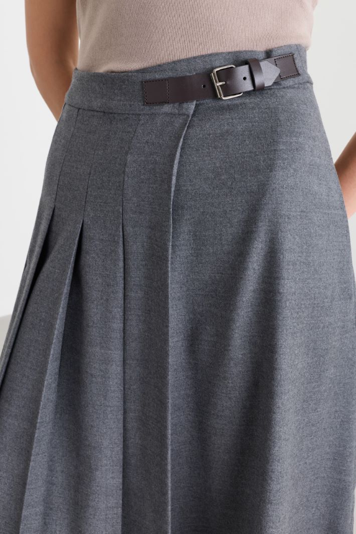 Jupe portefeuille à patte latérale - GRIS - Intrend - 3