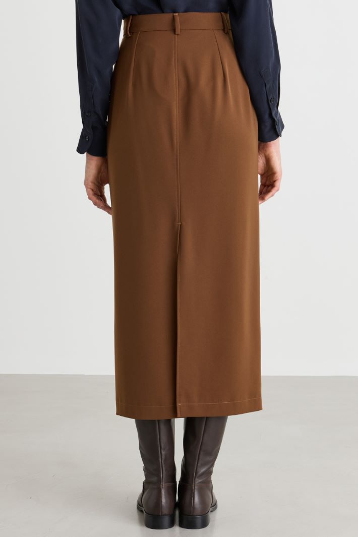 Pencil skirt - BROWN - Intrend - 4