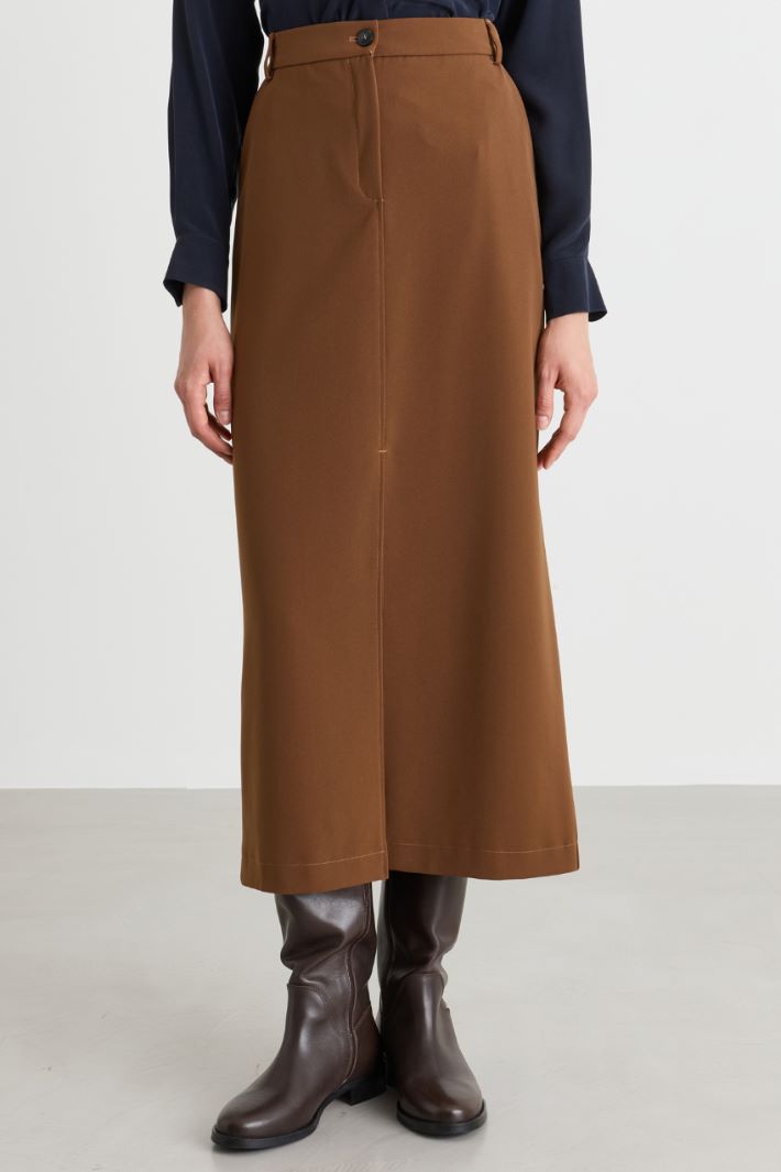 Pencil skirt - BROWN - Intrend - 2