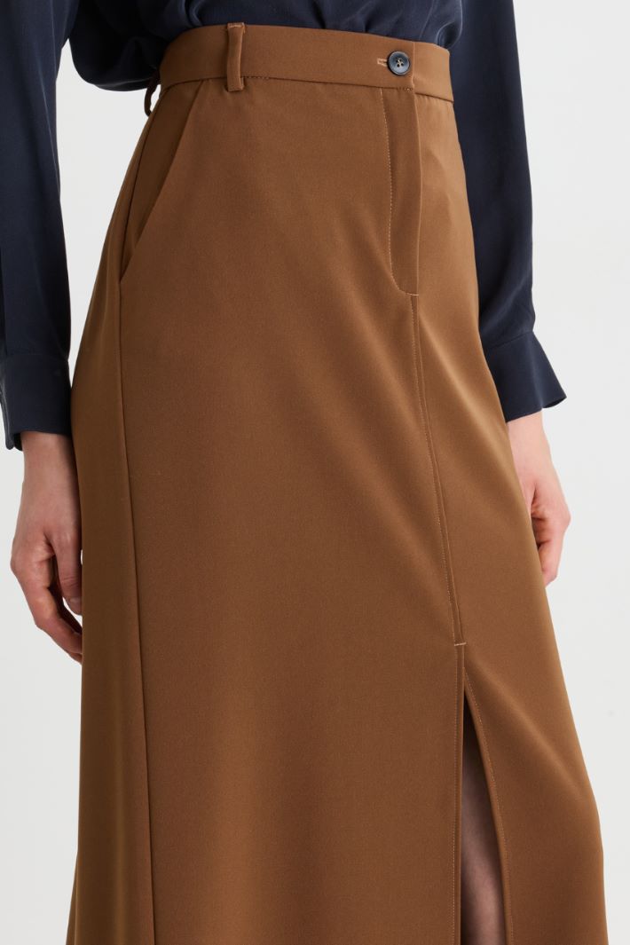 Pencil skirt - BROWN - Intrend - 3
