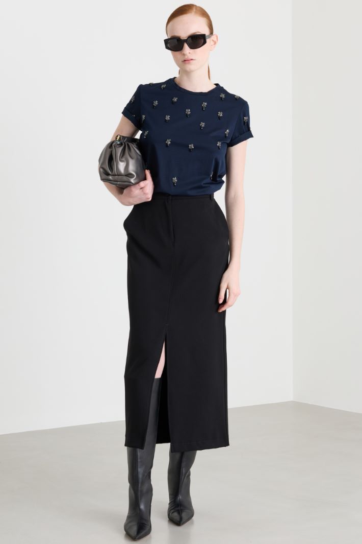 Pencil skirt - BLACK - Intrend