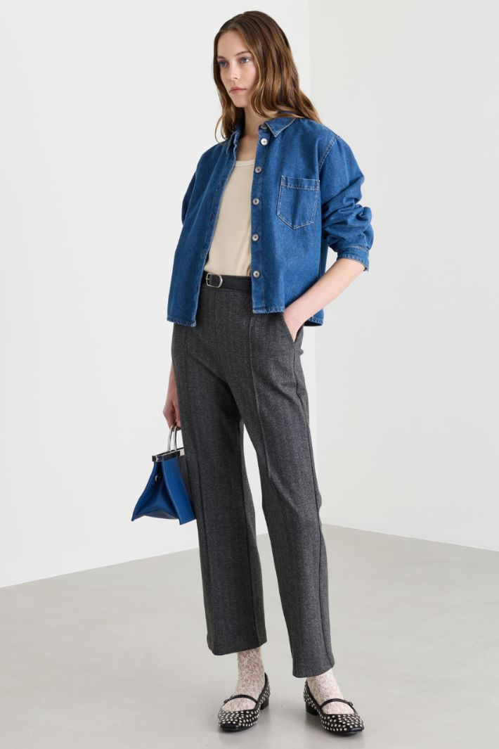 Camicia con tasca - AZZURRO - Intrend