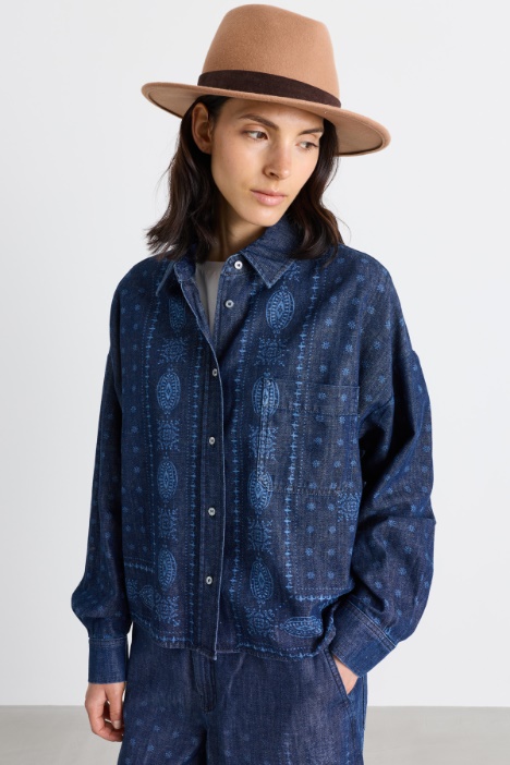 Camicia in jeans laserato - Intrend