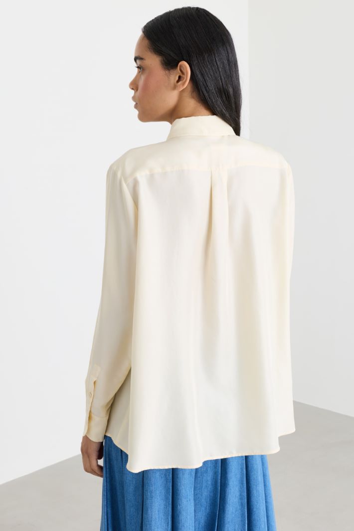Blusa fluida - AVORIO - Intrend - 4