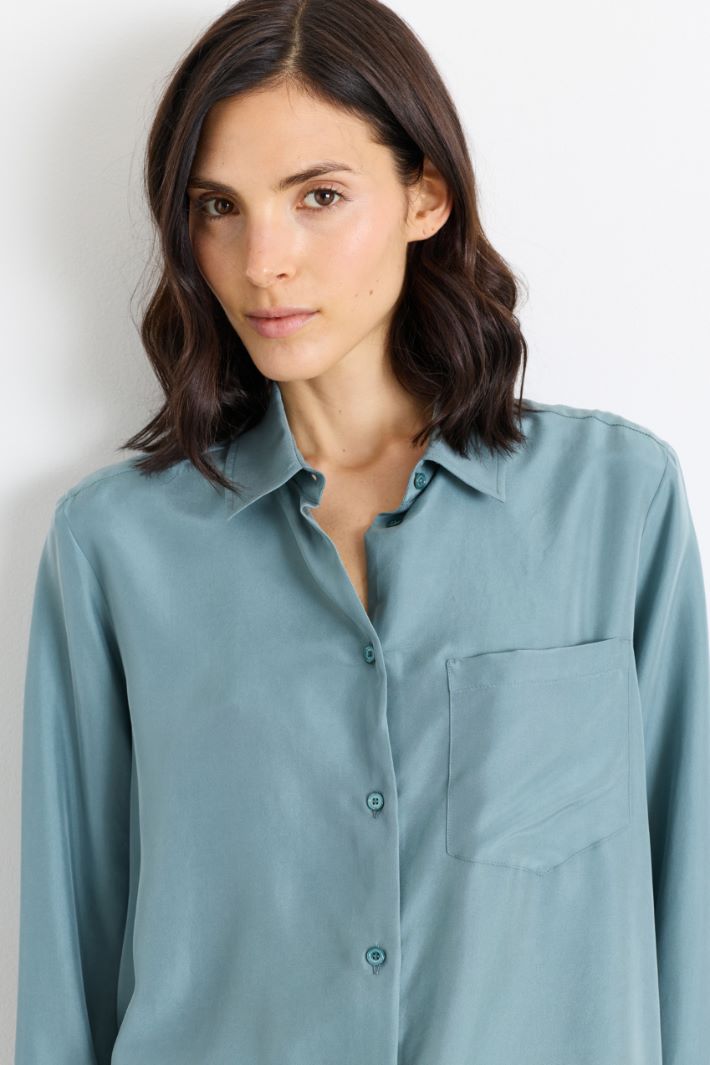 Blusa fluida - AZZURRO - Intrend - 3