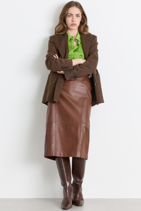 Camicia in raso con bottoni gioiello - Intrend