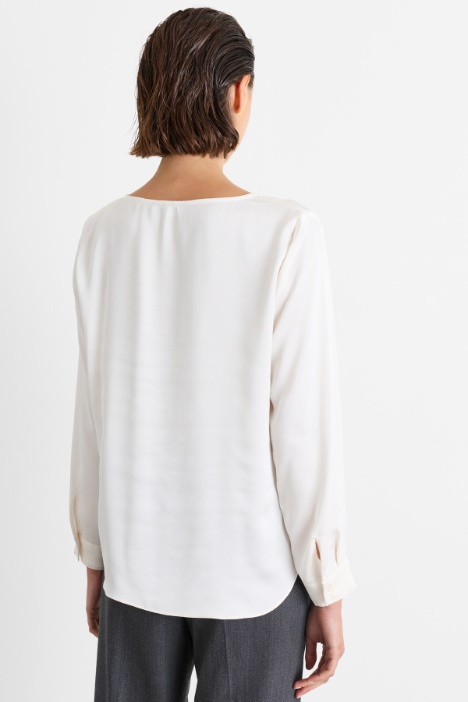 Blusa in raso martellato