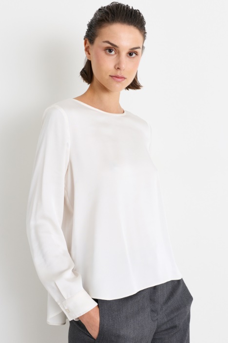 Hammered satin blouse - Intrend