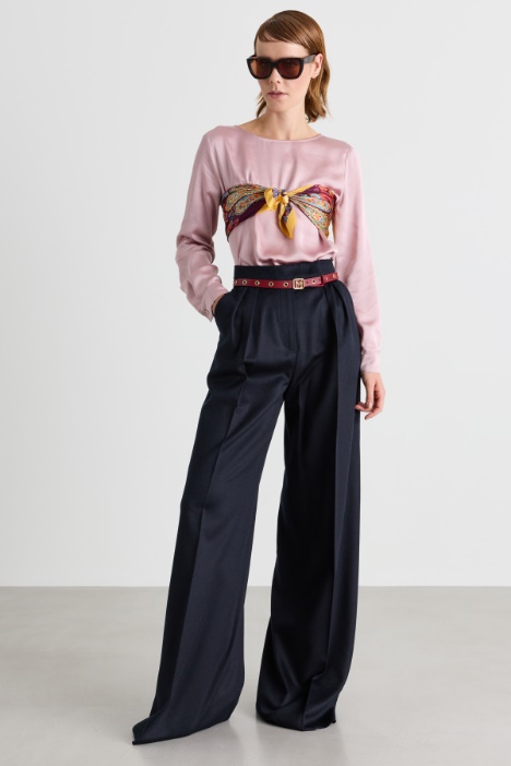 Blusa in raso martellato - Intrend