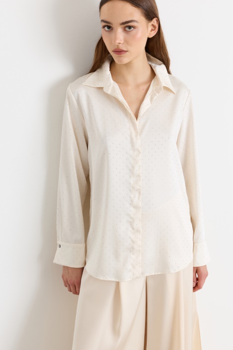 Camicia in raso con strass - Intrend